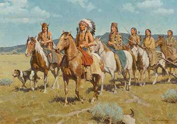 Loinclothed hobby; Obr�zek dne - the picture od the day - �awa rel -  Art of Don Spaulding, The Travelers, 2008