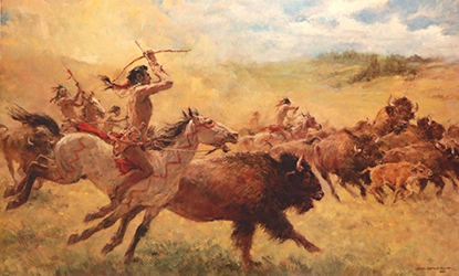 Loinclothed hobby; Obr�zek dne - the picture od the day - �awa rel -   Art of   Charles Winfield Miller, Hoofed Lighting
