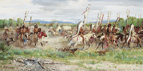 Loinclothed hobby; Obr�zek dne - the picture od the day - �awa rel -  Art of  John Ford Clymer 