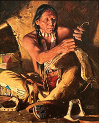 Loinclothed hobby; Obr�zek dne - the picture od the day - �awa rel -   Art of David Mann 
