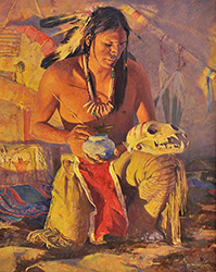 Loinclothed hobby; Obr�zek dne - the picture od the day - �awa rel -   Art of David Mann, Spirit Brothers