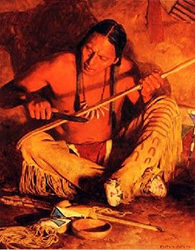 Loinclothed hobby; Obr�zek dne - the picture od the day - �awa rel -   Art of David Mann