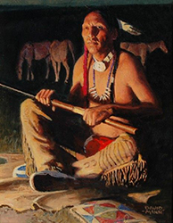 Loinclothed hobby; Obr�zek dne - the picture od the day - �awa rel -   Art of David Mann