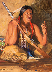 Loinclothed hobby; Obr�zek dne - the picture od the day - �awa rel -   Art of David Mann, The Negotiator