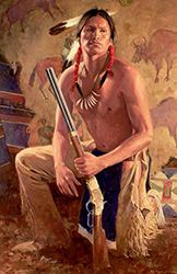 Loinclothed hobby; Obr�zek dne - the picture od the day - �awa rel -   Art of David Mann