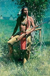Loinclothed hobby; Obr�zek dne - the picture od the day - �awa rel -   Art of David Mann