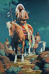 Loinclothed hobby; Obr�zek dne - the picture od the day - �awa rel -   Art of David Mann, Omen in the Sky
