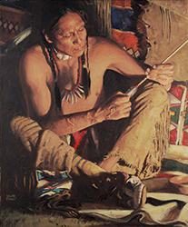 Loinclothed hobby; Obr�zek dne - the picture od the day - �awa rel -   Art of David Mann, Dogwood Arrow