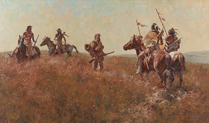 Loinclothed hobby; Obr�zek dne - the picture od the day - �awa rel -   Art of Howard A. Terpning, Slim Chance, 1978