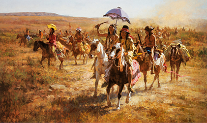 Loinclothed hobby; Obr�zek dne - the picture od the day - �awa rel -  Art of Howard A. Terpning, Comanche Spoilers
