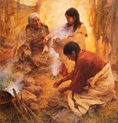 Loinclothed hobby; Obr�zek dne - the picture od the day - �awa rel -   Art of Howard A. Terpning, Flashes of Lightning, Passing into Womanhood