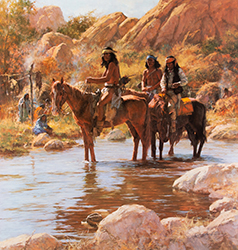 Loinclothed hobby; Obr�zek dne - the picture od the day - �awa rel -   Art of Howard A. Terpning, Soldier Hat