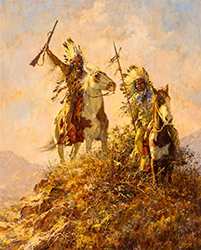 Loinclothed hobby; Obr�zek dne - the picture od the day - �awa rel -   Art of Howard A. Terpning, Jicarilla Apache Raiders