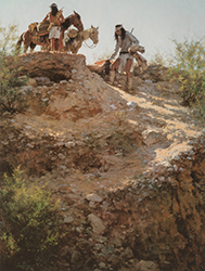 Loinclothed hobby; Obr�zek dne - the picture od the day - �awa rel -   Art of Howard A. Terpning, The Cache