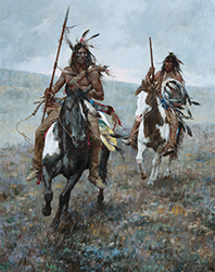 Loinclothed hobby; Obr�zek dne - the picture od the day - �awa rel -   Art of Howard A. Terpning, Blackfoot Horsebacks