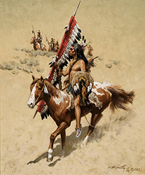Loinclothed hobby; Obr�zek dne - the picture od the day - �awa rel - Art of Frank McCarthy,  The Flagbearer