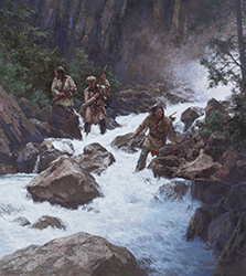 Loinclothed hobby; Obr�zek dne - the picture od the day - �awa rel -   Art of Howard A. Terpning, Pursued