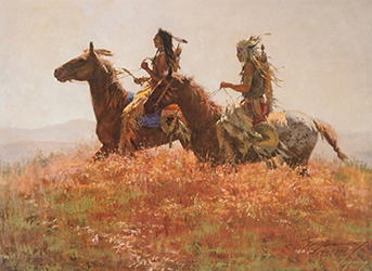 Loinclothed hobby; Obr�zek dne - the picture od the day - �awa rel -   Art of Howard A. Terpning, Shoshonis