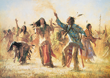 Loinclothed hobby; Obr�zek dne - the picture od the day - �awa rel -   Art of Howard A. Terpning, Hope Springs Eternal-The Ghost Dance