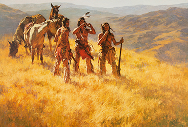 Loinclothed hobby; Obr�zek dne - the picture od the day - �awa rel -   Art of Howard A. Terpning, Dust of Many Pony Soldiers 