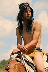 Loinclothed hobby; Obr�zek dne - the picture od the day - �awa rel -   Native indian reenactor