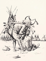 Loinclothed hobby; Obr�zek dne - the picture od the day - �awa rel -  Art of Thomas E. Mails - Blackfoot Doctor