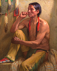 Loinclothed hobby; Obr�zek dne - the picture od the day - �awa rel -  Joseph Henry Sharp, Standing Deer, Taos