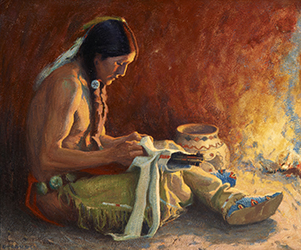 Loinclothed hobby; Obr�zek dne - the picture od the day - �awa rel -   Eanger Irving Couse, The Arrow Maker