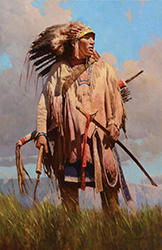Loinclothed hobby; Obr�zek dne - the picture od the day - �awa rel -  Art of Z.S. Liang,  A Prized Trophy From a Blue Coat�s Encounter