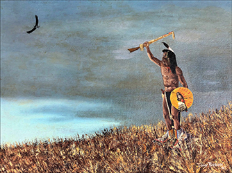 Loinclothed hobby; Obr�zek dne - the picture od the day - �awa rel -  Art of  Tony Begay, Navajo 