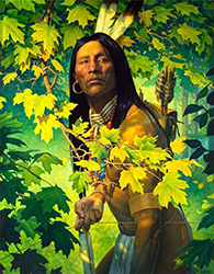 Loinclothed hobby; Obr�zek dne - the picture od the day - �awa rel - Art of Thomas Blackshear, Hunter�s Watch