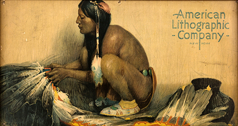 Loinclothed hobby; Obr�zek dne - the picture od the day - �awa rel - Art of I. E. Couse, Advertisement