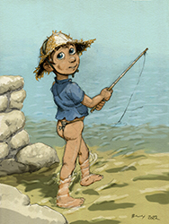 Loinclothed hobby; Obr�zek dne - the picture od the day - �awa rel -Art of Benny Soehave Soerensen, Carlo is fishing