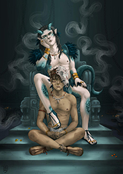Loinclothed hobby; Obr�zek dne - the picture od the day - �awa rel - Art of Tashina Kalmbach, Serin and Kiba