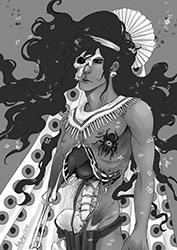 Loinclothed hobby; Obr�zek dne - the picture od the day - �awa rel - Art of Tashina Kalmbach, Dia de los Muertos