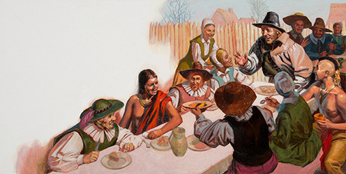 Loinclothed hobby; Obr�zek dne - the picture od the day - �awa rel -Art of Shannon Stirnweis, Squanto and the Miracle of Thanksgiving