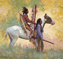 Loinclothed hobby; Obr�zek dne - the picture od the day - �awa rel - Art of Howard Terpning, Guardians ~ 2002