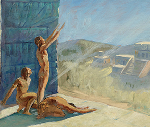 Loinclothed hobby; Obr�zek dne - the picture od the day - �awa rel - Aztec,  Maynard Dixon