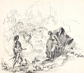 Loinclothed hobby; Obr�zek dne - the picture od the day - �awa rel - Tarzan and Jane Sketch - Art of Roy G. Krenkel
