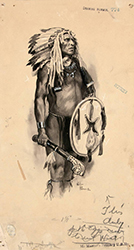 Loinclothed hobby; Obr�zek dne - the picture od the day - �awa rel - Art of Victor Perard  - Indian Warrior