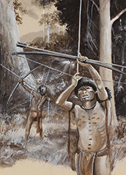 Loinclothed hobby; Obr�zek dne - the picture od the day - �awa rel - Art by Petr Modlitba - Indi�ni Yanomamo