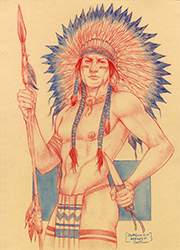 Loinclothed hobby; Obr�zek dne - the picture od the day - �awa rel - Indian male warrior, loinclothed only
