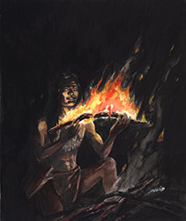 Loinclothed hobby; Obr�zek dne - the picture od the day - �awa rel - Art by Claude Derib - Pluie d'Orage 