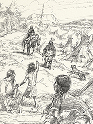 Loinclothed hobby; Obr�zek dne - the picture od the day - �awa rel - Art by  Claude de Ribaupierre aka Derib - Hij die tweemaal geboren werd 