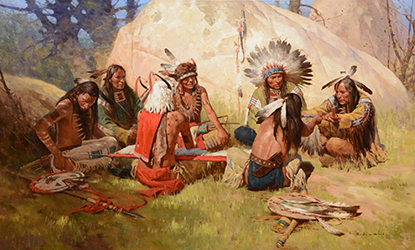 Loinclothed hobby; Obr�zek dne - the picture od the day - �awa rel - Cheyenne Headmen Planning Council