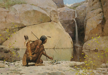 Loinclothed hobby; Obr�zek dne - the picture od the day - �awa rel - Offering to the Sacred Water