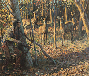 Loinclothed hobby; Obr�zek dne - the picture od the day - �awa rel -  Deer Stalker ~ by Kenneth Richard Turner