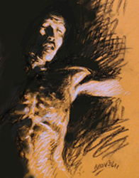 Loinclothed hobby; Obr�zek dne - the picture od the day - �awa rel - Art by Frere Ti Jean  - Ready to put a loincloth on.....