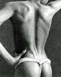 Loinclothed hobby; Obr�zek dne - the picture od the day - �awa rel - art of Dennis Candy - A Man�s Back and Shoulders