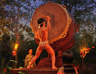Loinclothed hobby; Obr�zek dne - the picture od the day - �awa rel - Youth kodo drummer